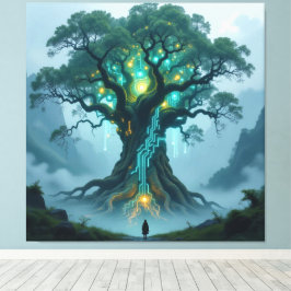 Der Baum der digitalen Weisheit Canvastryck