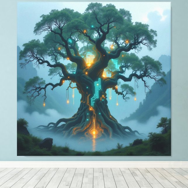  Der Baum der digitalen Weisheit   Canvastryck (Insitu (trägolv))