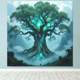 Der Baum der digitalen Weisheit Canvastryck