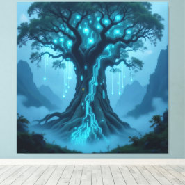 Der Baum der digitalen Weisheit Canvastryck