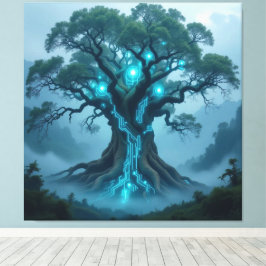 Der Baum der digitalen Weisheit Canvastryck