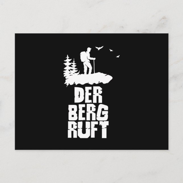 Der Berg Ruft Mountains Natature Hiker Hiking Gift Vykort (Framsida)