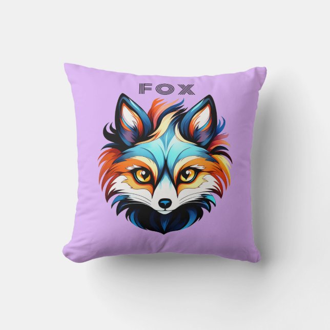 Der Bunte Fuchs - Kopf Portrait Kudde (Framsida)