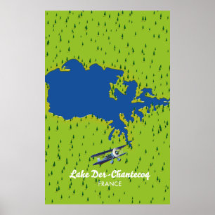 Der chantecoq Frankrike sjö karta Poster