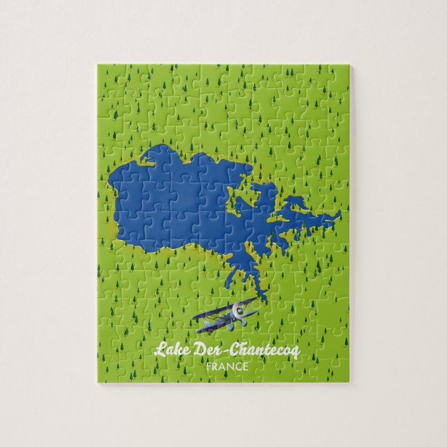 Der chantecoq Frankrike sjö karta Pussel (Vertikal)