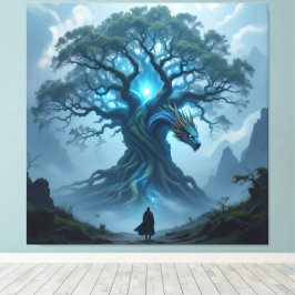 Der Drachenbaum von Eldoria Canvastryck