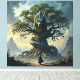 Der Drachenbaum von Eldoria Canvastryck
