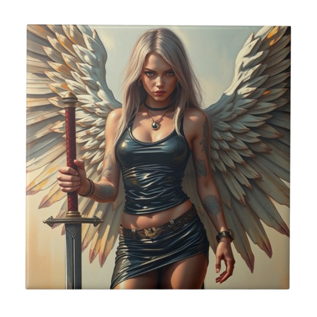 Der Engel des Kriegers Kakelplatta (Framsidan)