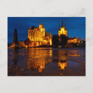 Der Erfurter Dom in Thüringen Postkarte Vykort