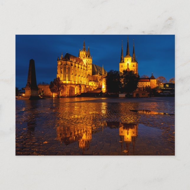 Der Erfurter Dom in Thüringen Postkarte Vykort (Framsida)