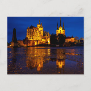 Der Erfurter Dom in Thüringen Postkarte Vykort