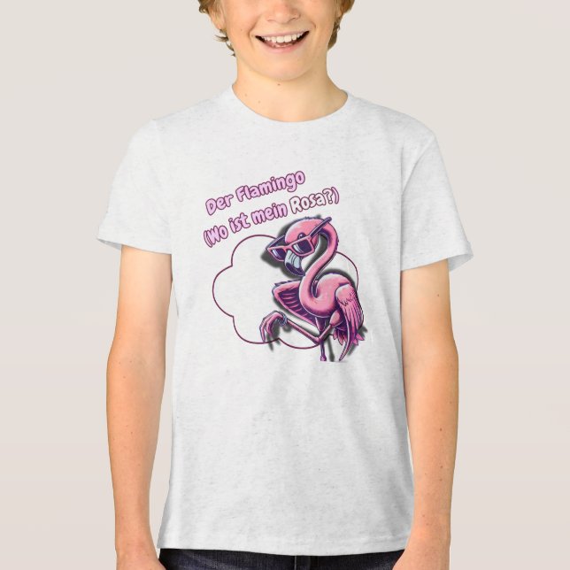 Der Flamingo (Wo ist mein Rosa?) T Shirt (Framsida)