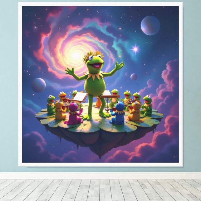 Der Froschkönig dirigiert Canvastryck (Insitu (trägolv))