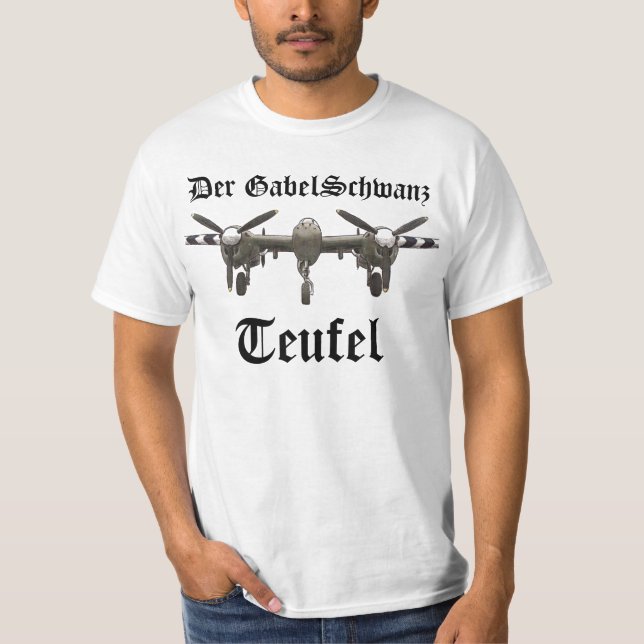 Der GabelSchwanz Teufel Tee Shirt (Framsida)