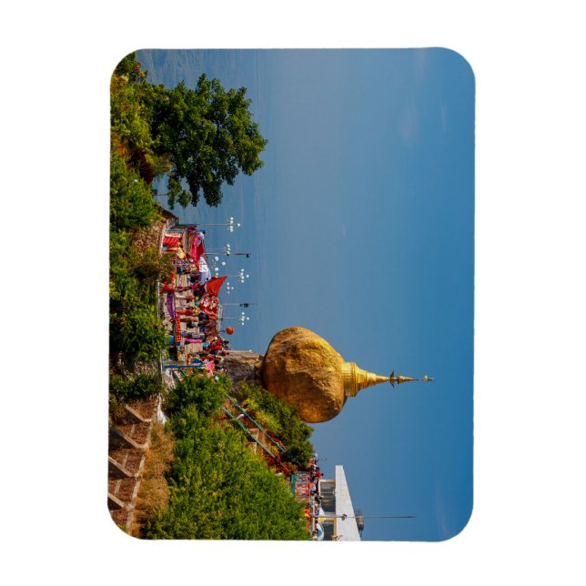 Der Goldene Felsen i Myanmar Magnet (Vertikal)