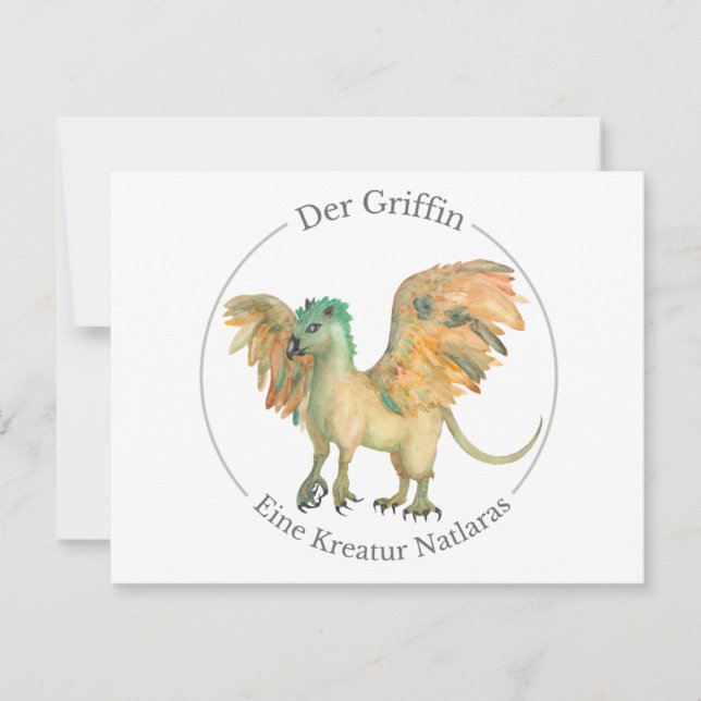 Der Griffin - Eine Kreatur Natlaras Julkort (Framsida)