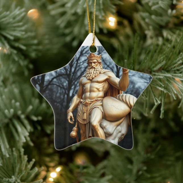 Der größte Held aller Zeiten – Herkules in Gold Julgransprydnad Keramik (Träd)