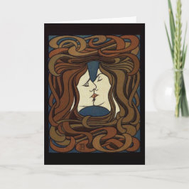 Der Kuss - Art Card (med citat) Kort