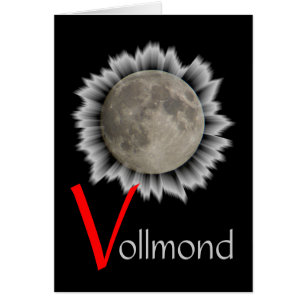 Der Mond, la lune, la luna, måne Grusskarte Hälsningskort