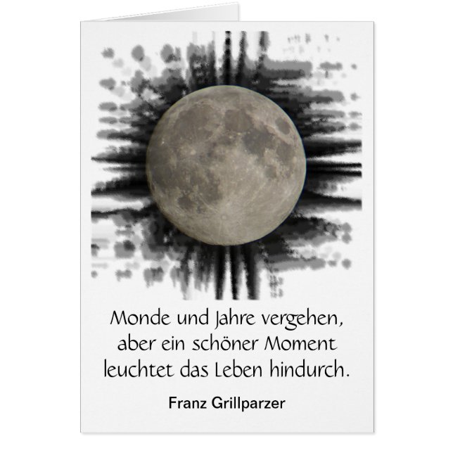 Der Mond, la lune, la luna, måne Karte OBS Kort (Framsidan)