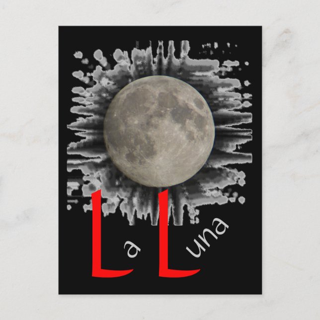Der Mond, la lune, la luna, måne Postkarte Vykort (Framsida)