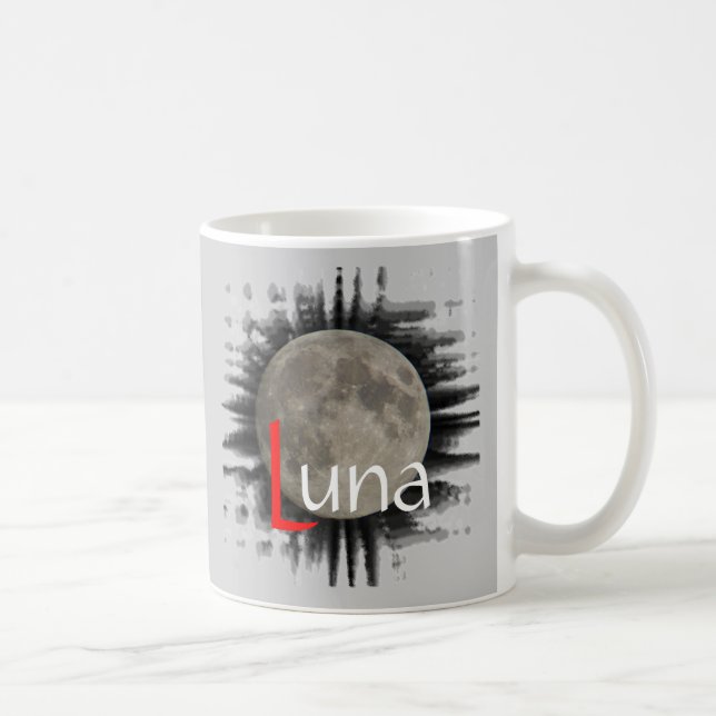 Der Mond, la lune, la luna, måne Tasse Kaffemugg (Höger)
