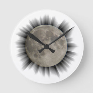 Der Mond, la lune, la luna, måne Uhr Rund Klocka