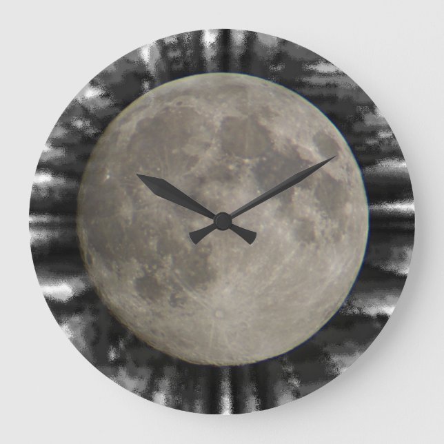 Der Mond, la lune, la luna, måne Uhr Stor Klocka (Framsida)