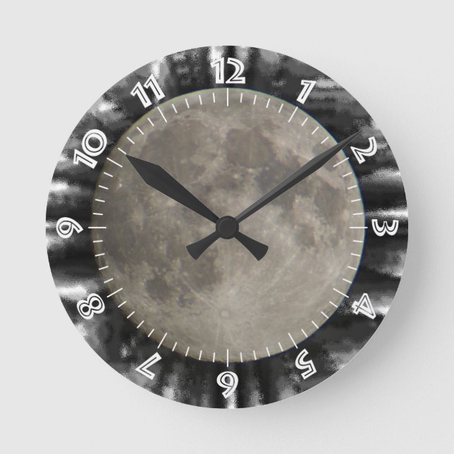 Der Mond, la lune, la luna, the moon Uhr Rund Klocka (Framsida)
