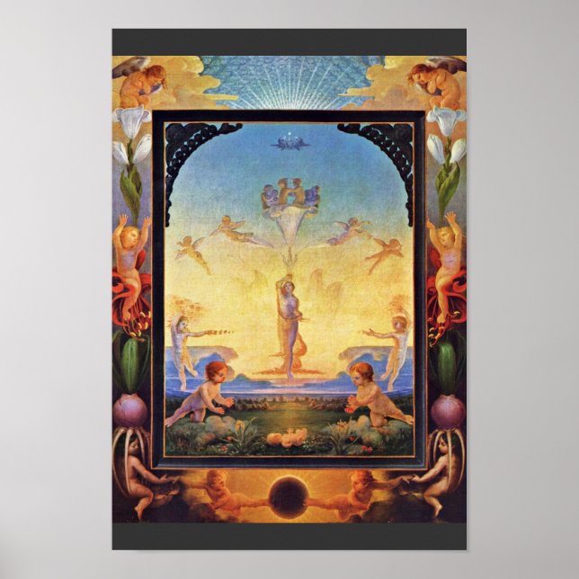 Der Morgen by Runge Philipp Otto (Bästa kvalitet) Poster (Framsidan)