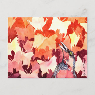 Der Rabe scherct die Schmetterlinge auf Vykort