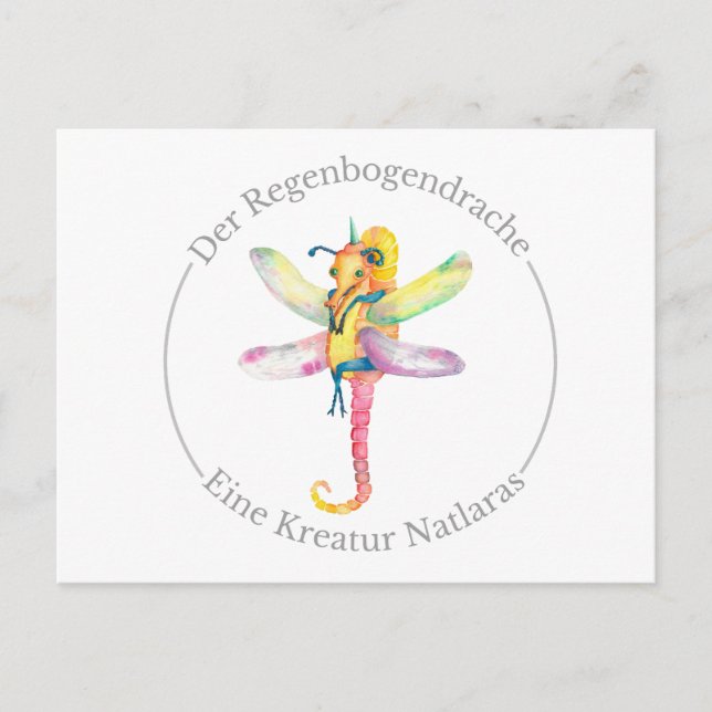  Der Regenbogendrache - Eine Kreatur Natlaras Vykort (Framsida)