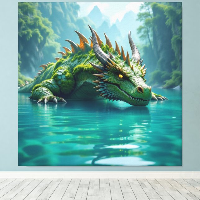  Der Smaragd-Koloss des Sees   Canvastryck (Insitu (trägolv))