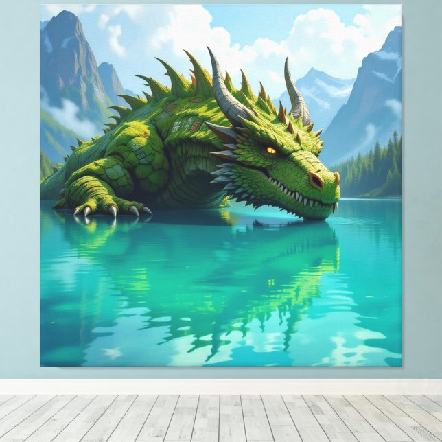  Der Smaragd-Koloss des Sees   Canvastryck (Insitu (trägolv))