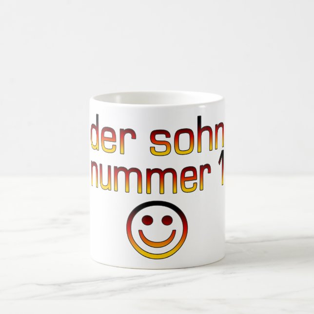 Der Sohn Nummer 1 - numrera 1 Son i tysk Kaffemugg (Center)