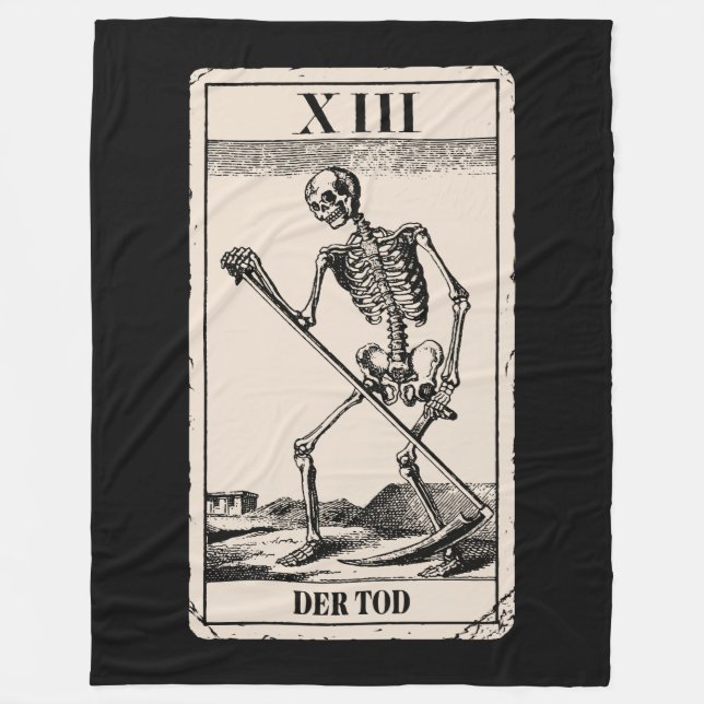 Der Tod / Death Tarot Card Fleecefilt (Framsidan)