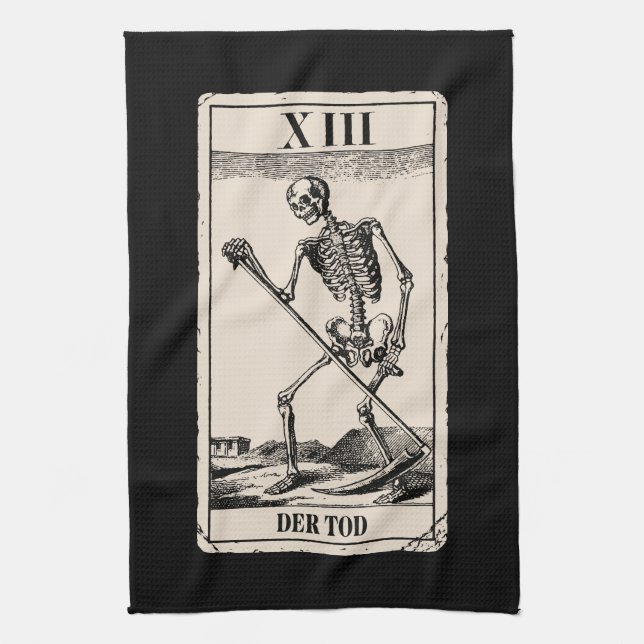 Der Tod / Death Tarot Card Kökshandduk (Vertikal)