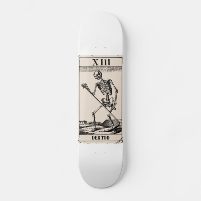 Der Tod / Death Tarot Card Mini Skateboard Bräda 18,5 Cm (Framsida)