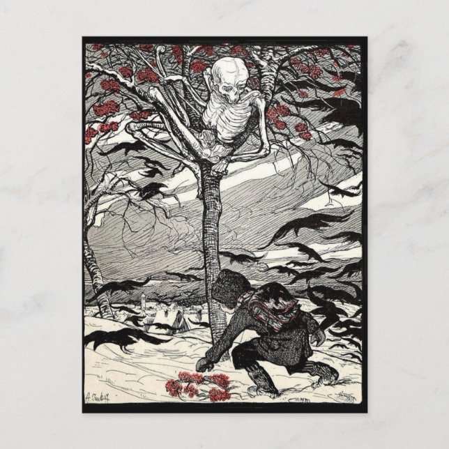 Der Tod im Baum vykort (Framsida)