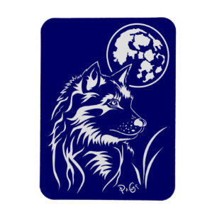 Der träumende junge Varg Premium Flexi Magnet