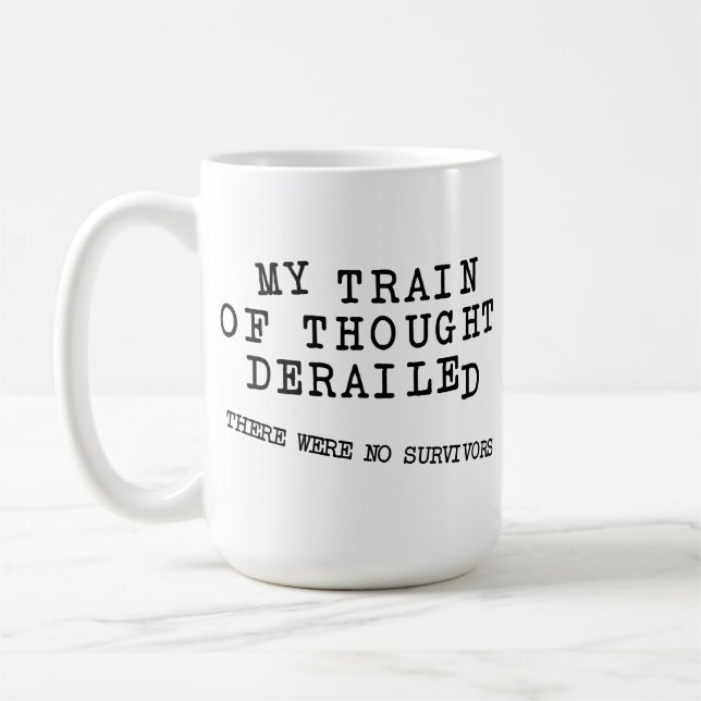 Derail Tåg of Think FunnyMug Kaffemugg (Vänster)