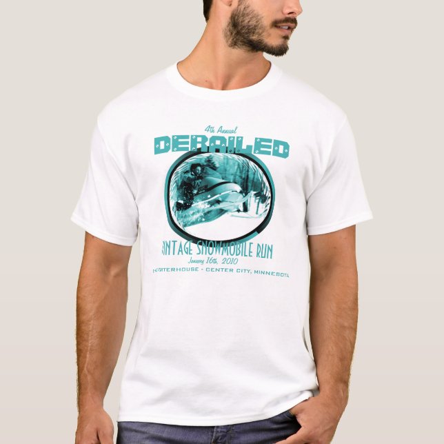 DERAILED vintageSnowmobilespringa 2010 T-shirt (Framsida)