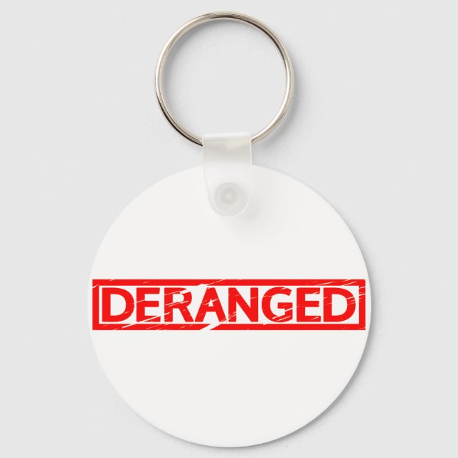 Deranged Frimärke Nyckelring (Framsida)