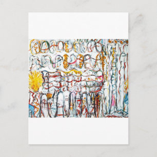 Deras andra Sol (abstrakt graffiti expressionism) Vykort
