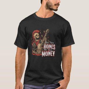 Deras ben är deras Money-musik älskare Skull lång. T Shirt