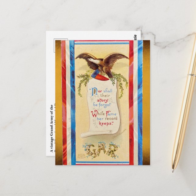 "Deras berättelse ska inte glömmas" GAR vykort (Fram/Back In Situ)