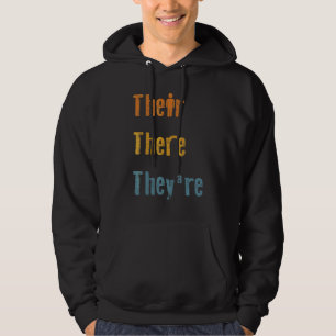 Deras Där De är engelsklärare grammatik förklaring Hoodie