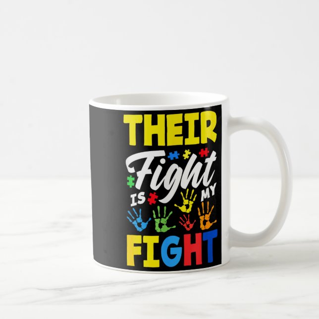 Deras kamp är min kamp Autism Acceptans _1  Kaffemugg (Höger)