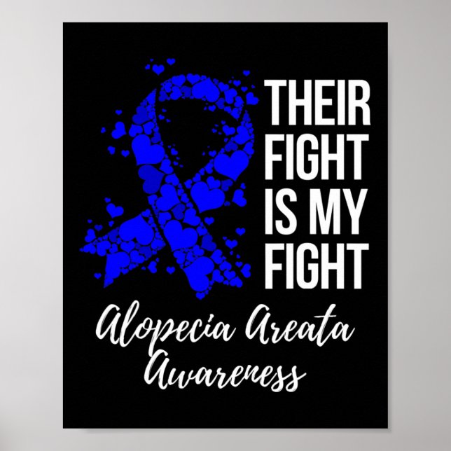 Deras kamp är min kamp mot Alopeci Areata Awarenes Poster (Framsidan)
