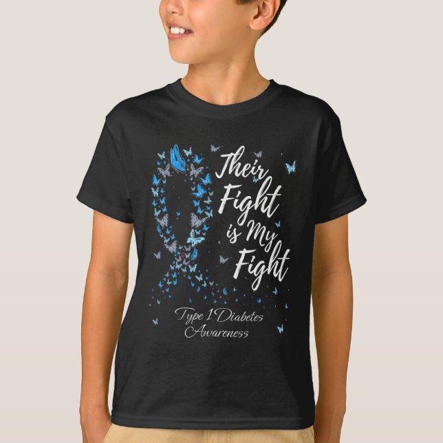 Deras kamp är min kamp mot diabetes typ 1 t shirt (Framsida)